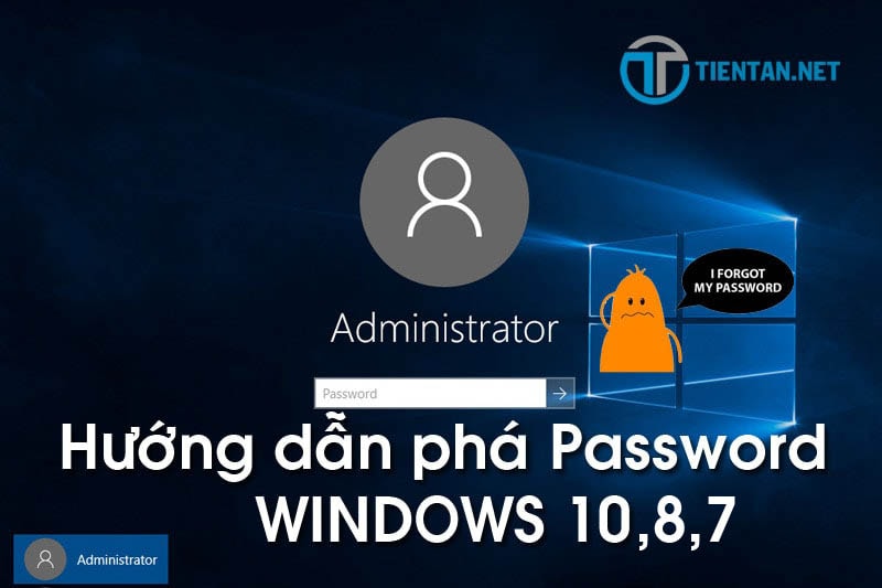 Hướng dẫn phá mật khẩu Windows 10, 8,7 khi vô tình quên password bằng Hiren's Boot nhanh nhất trên máy tính